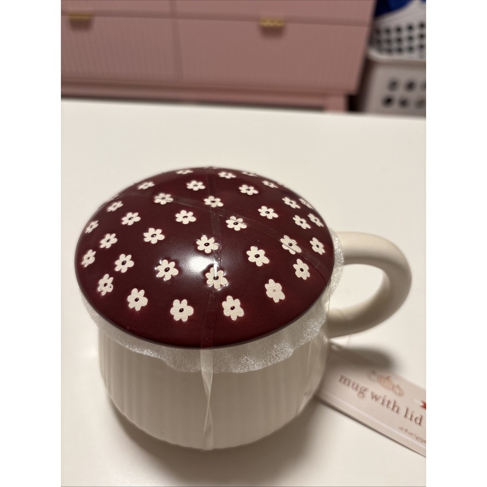Floral Mushroom Capped Coffee Mug Target Bullseye 2025  NWT